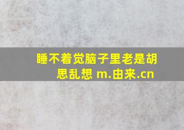 睡不着觉脑子里老是胡思乱想 m.由来.cn